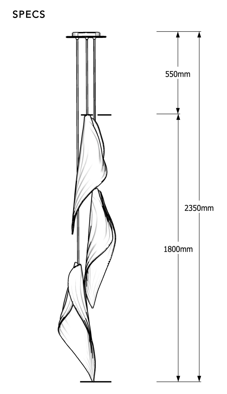 Pierced Blade Light | Cluster of 3