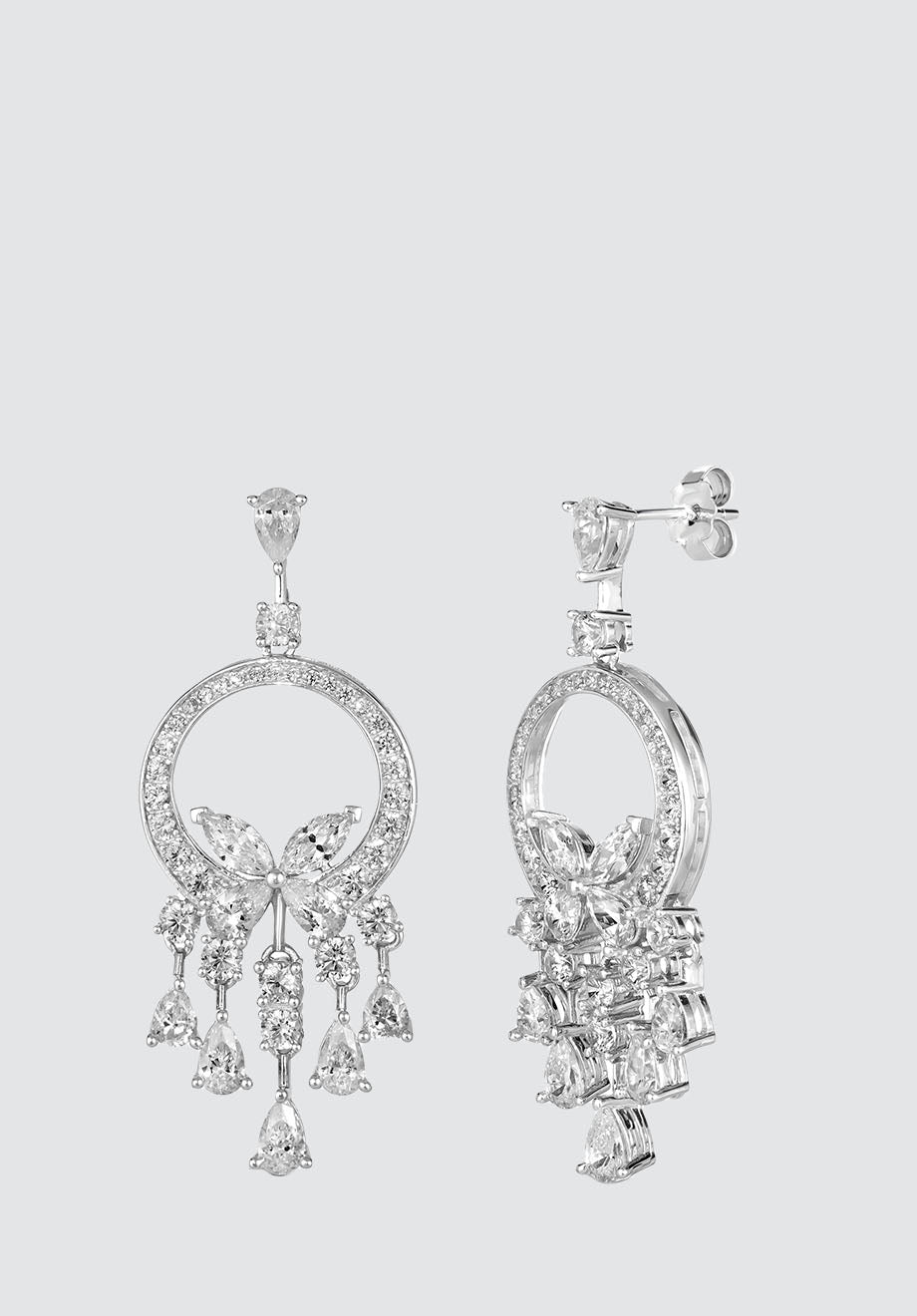 Olivia 14 Earrings Diamond White