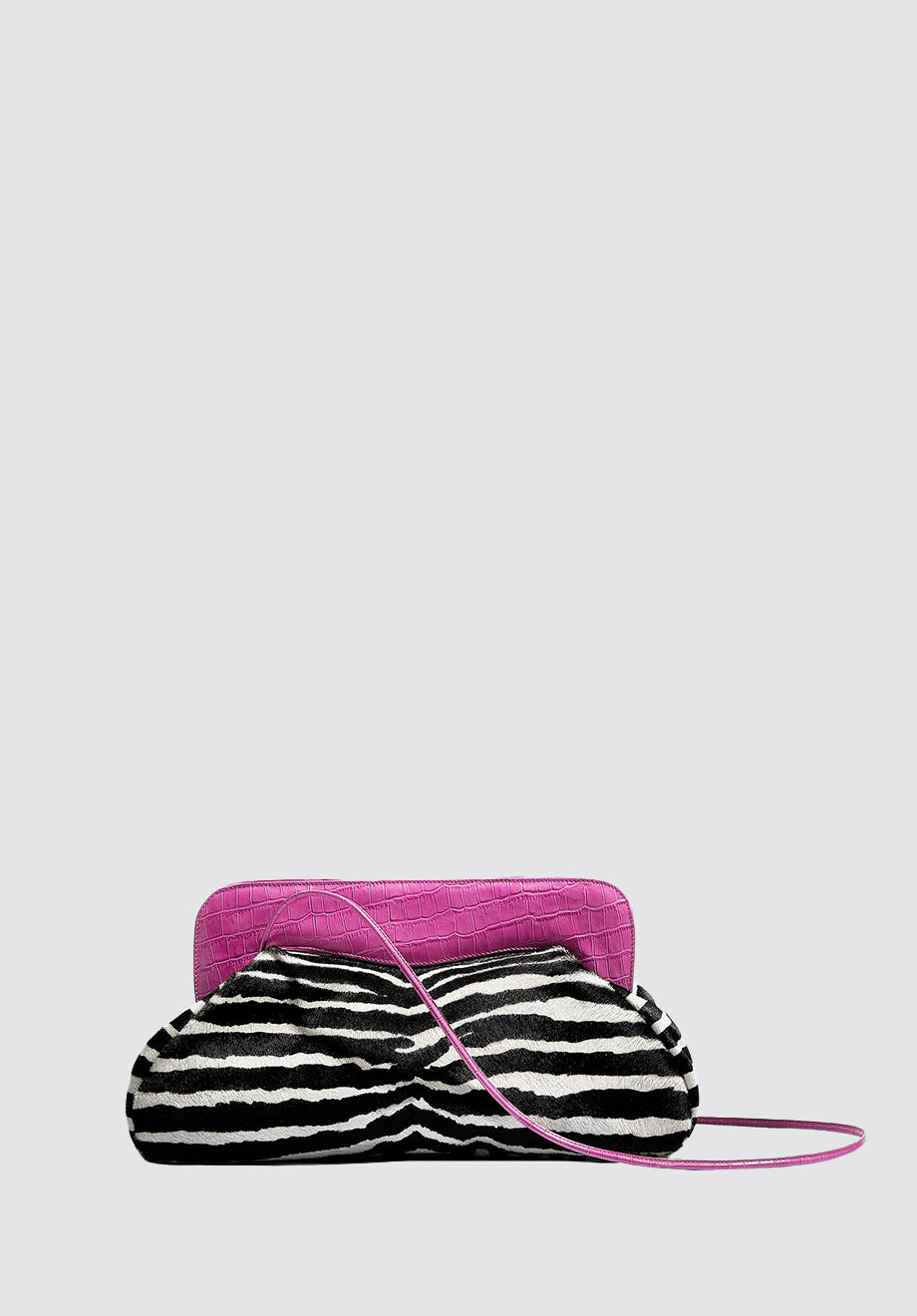 Constanza Maxi Clutch | Zebra Fucsia