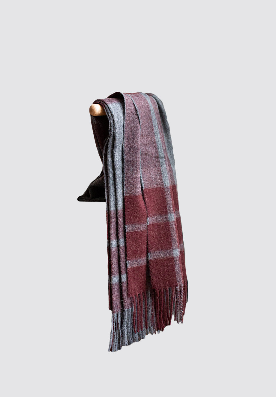 Estancia Alpaca Blend Throw | Grey/Wine