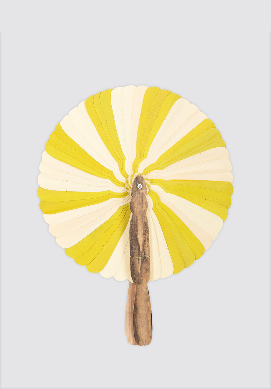 Palm Leaf Fan | Naturel & Jaune | M