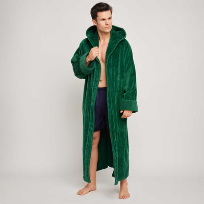 Organic Cotton Hooded Robe - Mens