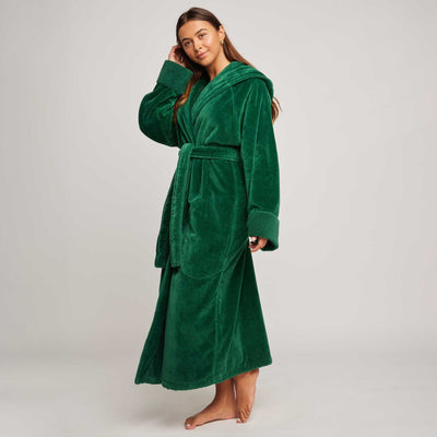 Organic Cotton Hooded Robe - Womens