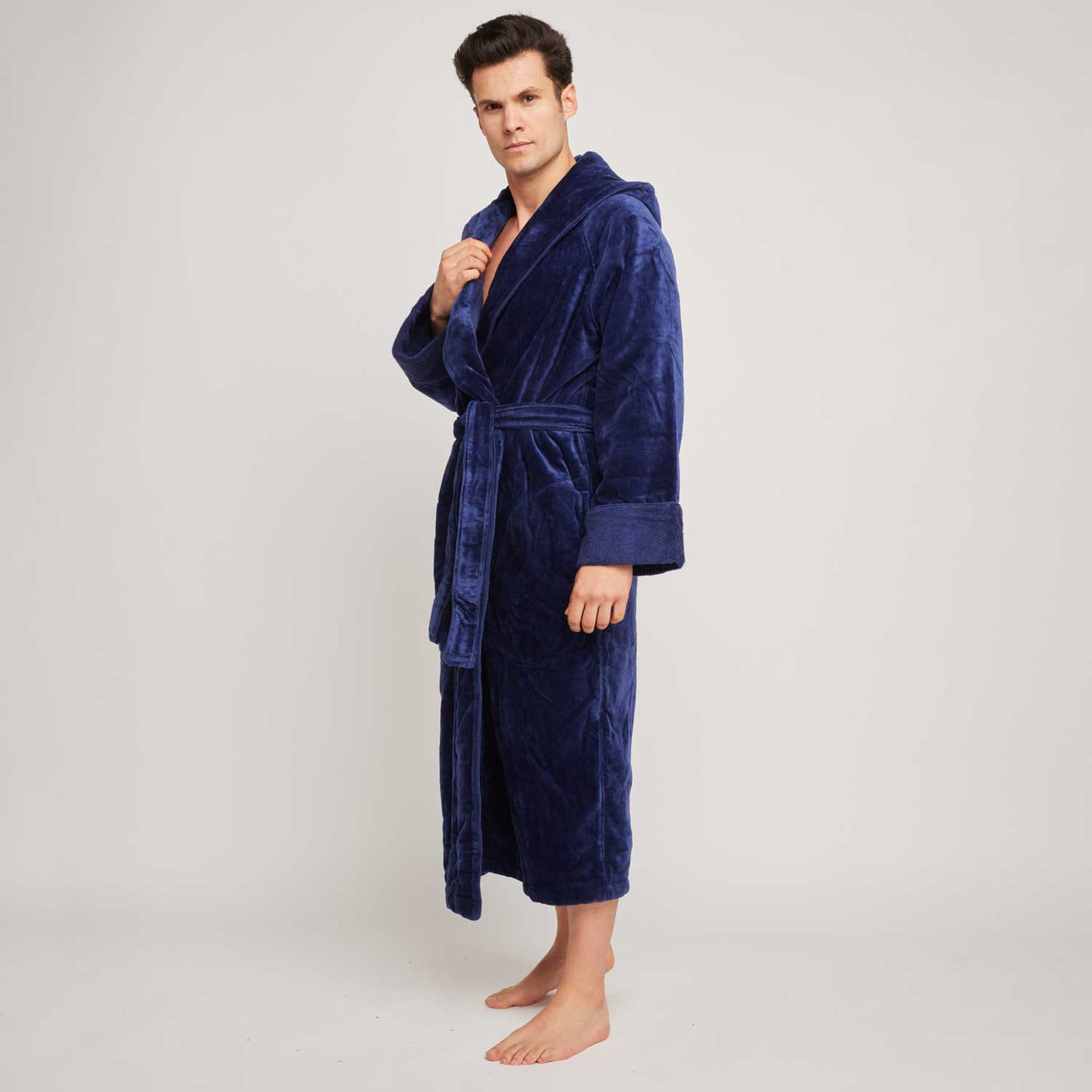 Organic Cotton Hooded Robe - Mens