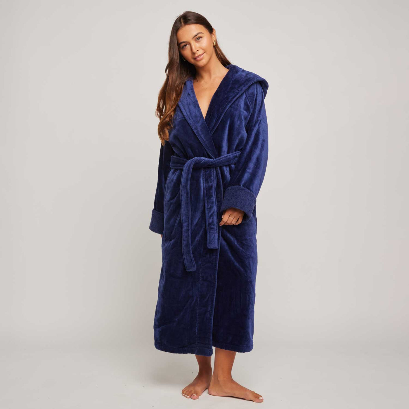 Organic Cotton Hooded Robe - Womens