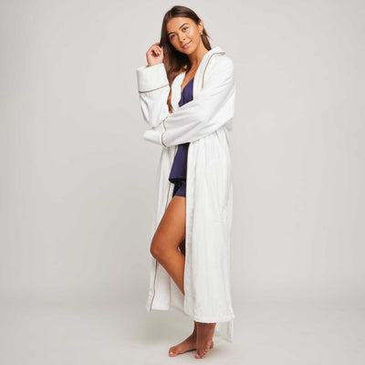 Organic Cotton Velour Robe - Womens