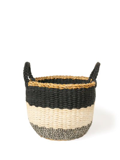 Ula Stripe Basket | Black