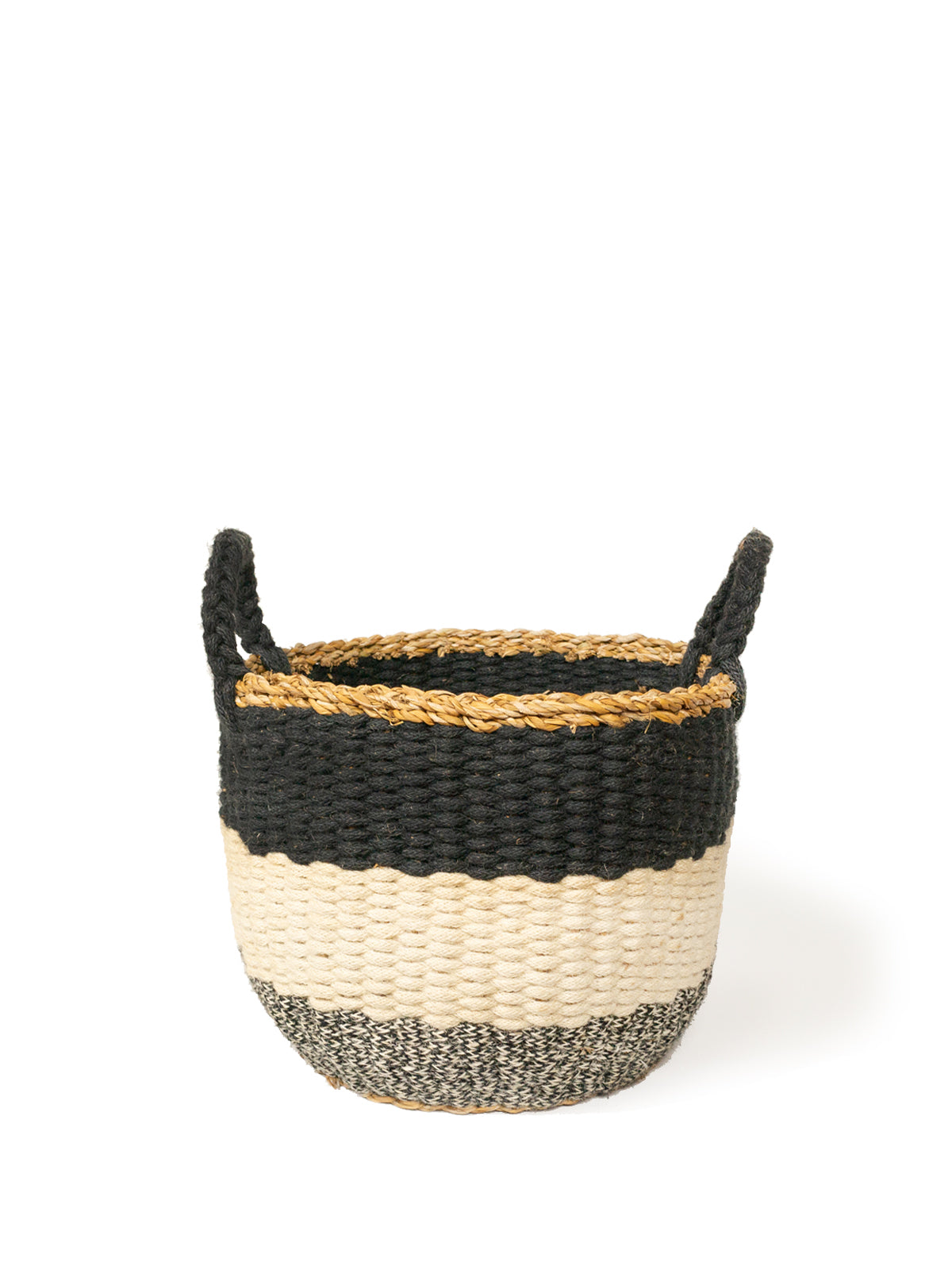 Ula Stripe Basket | Black