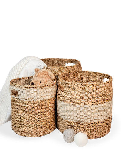 Savar Hamper Basket with Handle | Natural