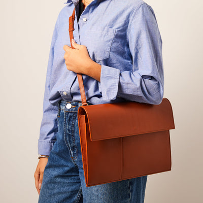 Brown Gala Tech Folio Bag