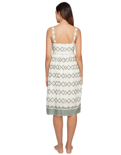 Green Ikat Sundress