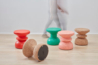 African Cork Stool | Pink