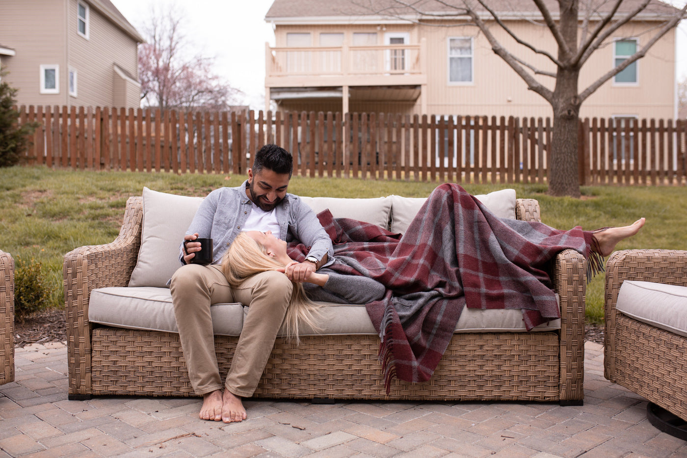 Estancia Alpaca Blend Throw | Grey/Wine