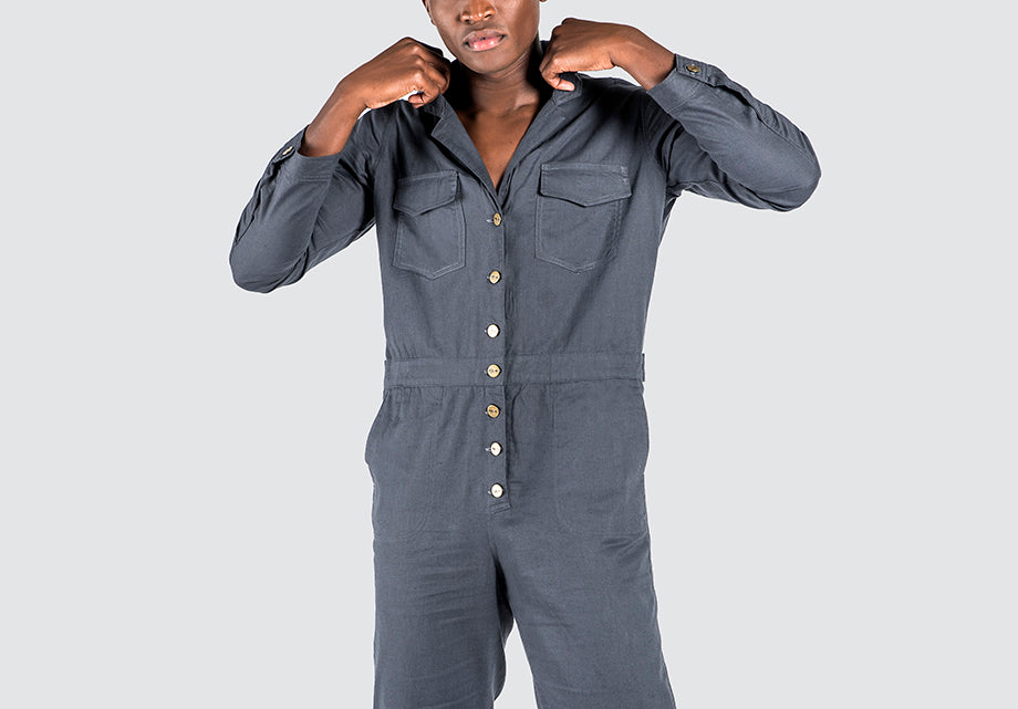 Enkosi Jumpsuit | Steel Blue