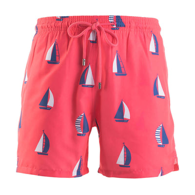 Swim Shorts - Sail Boats | Coral