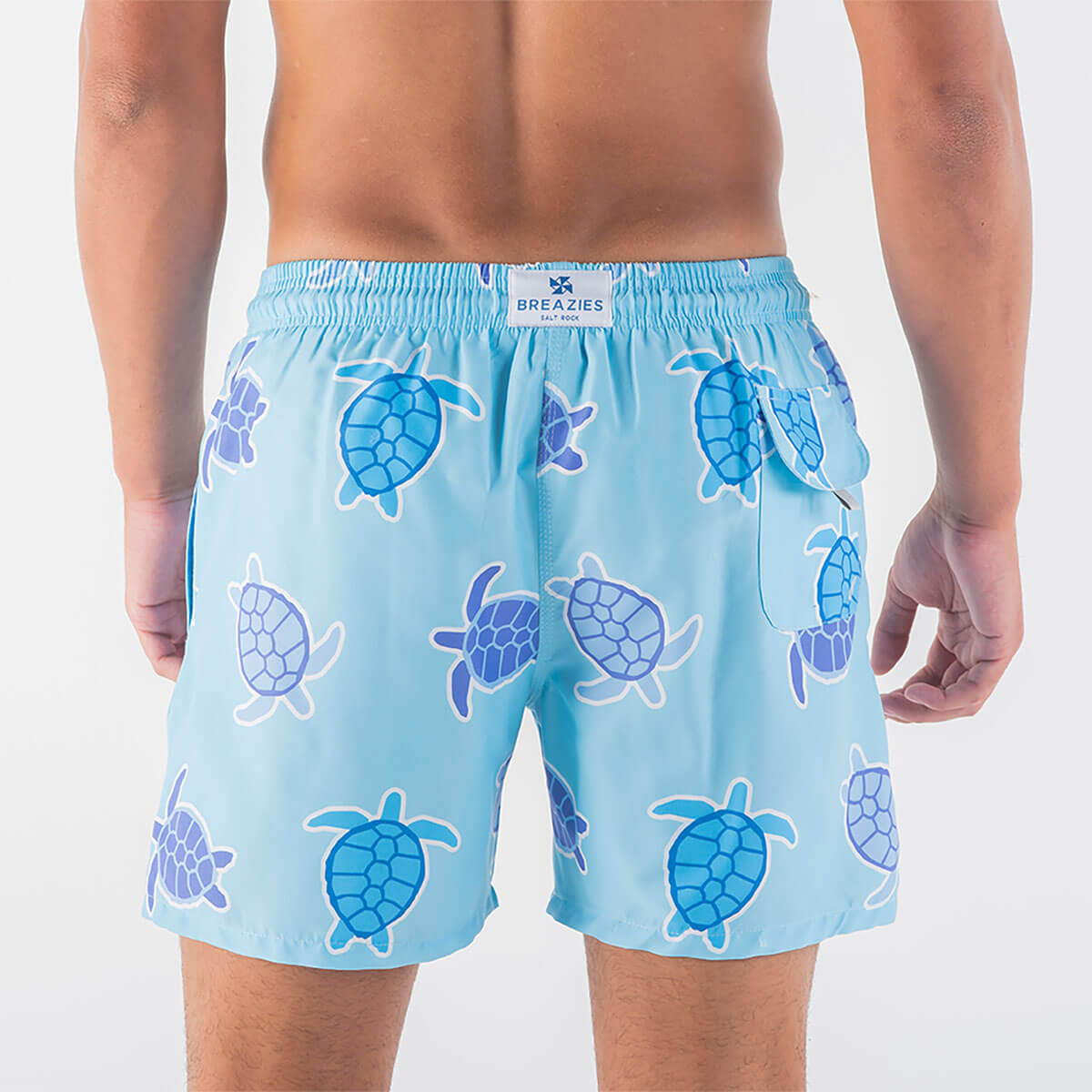 Swim Shorts - Turtles | Baby Blue