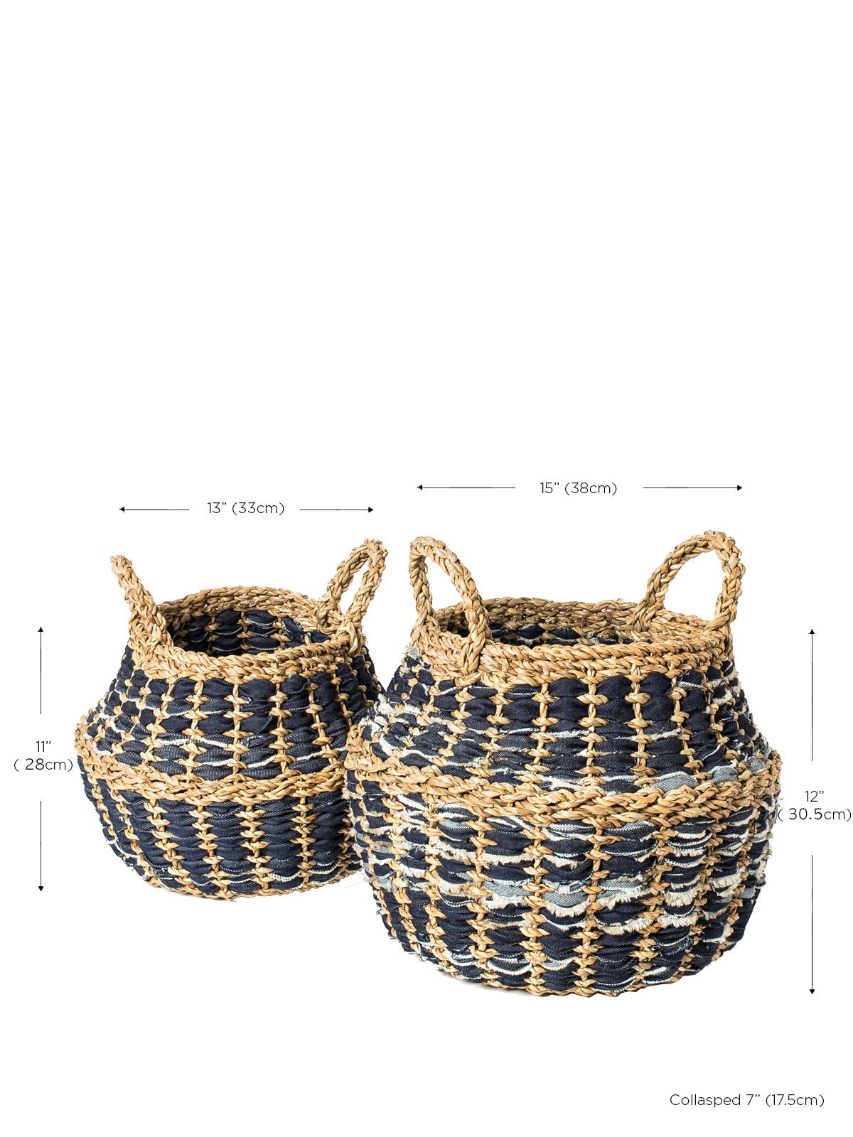 Daya Denim Foldable Basket