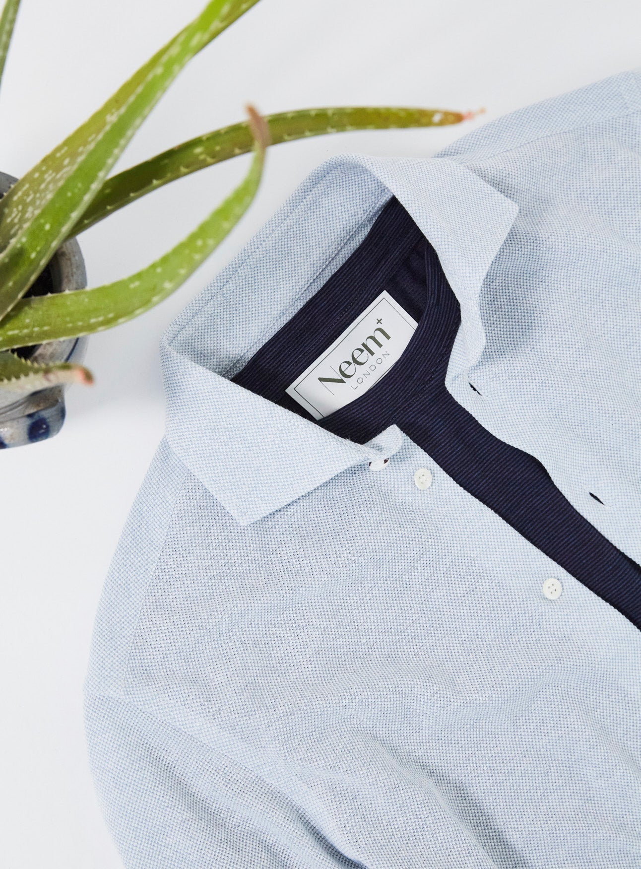 Recycled Sky | Dobby Cut Away Shirt