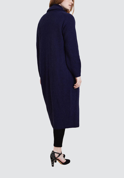 Ribbed Cashmere Coatigan | Midnight