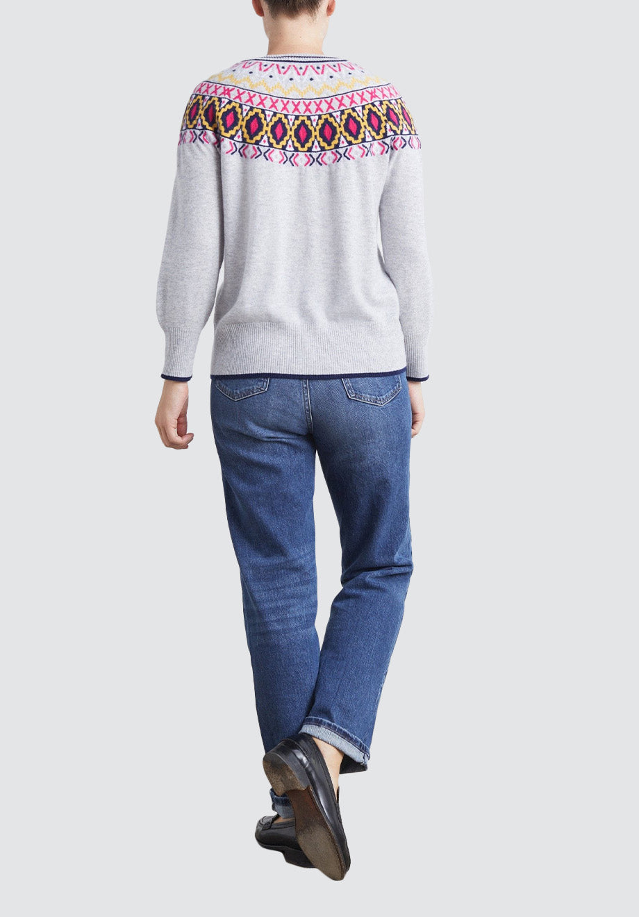 Easy Cashmere Sweatshirt | Bright Fairisle