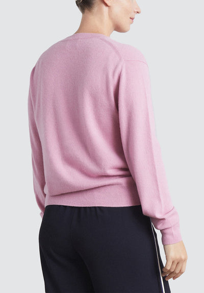 Cashmere Crew Neck Sweater | Cameo Pink