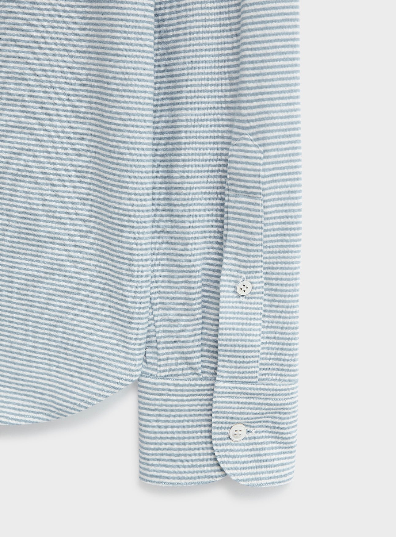 Recycled Sky | Horizontal Stripe Cut Away Shirt