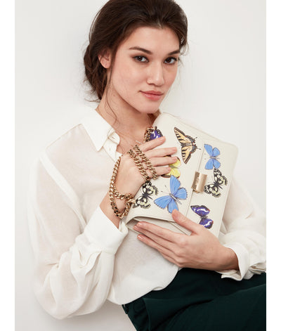 Kate Shoulder Bag | Off White Butterflies