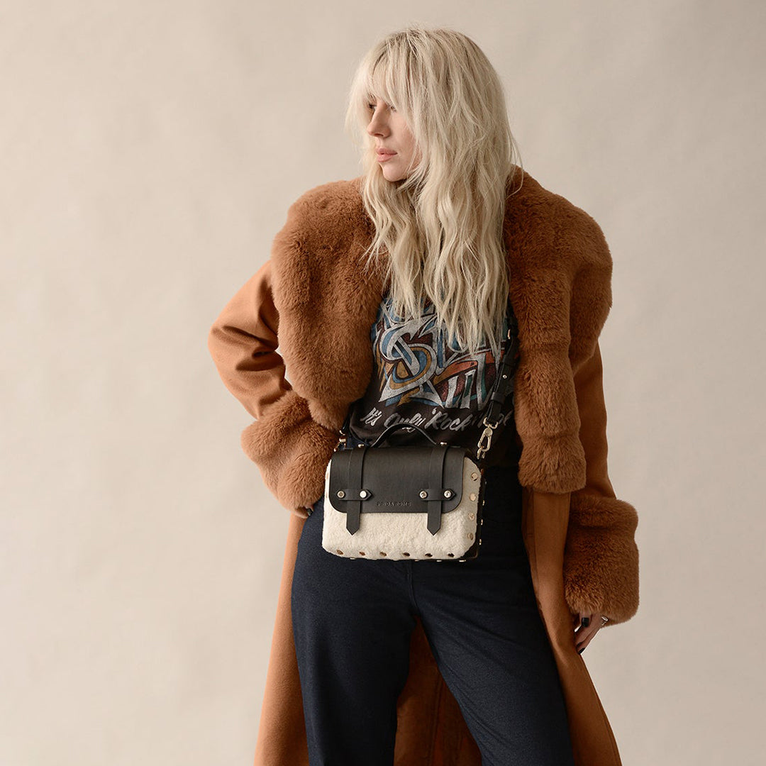 Vegan Shearling Panel for The WEEK/END Crossbody