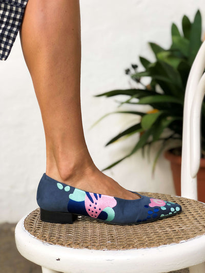 Chumerri Blue Vegan Ballerinas