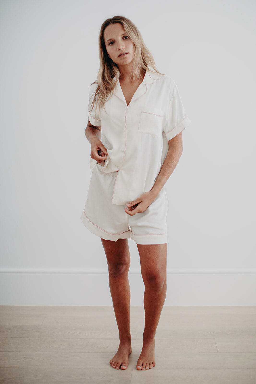 Silky Bamboo Shortie Pyjama Set