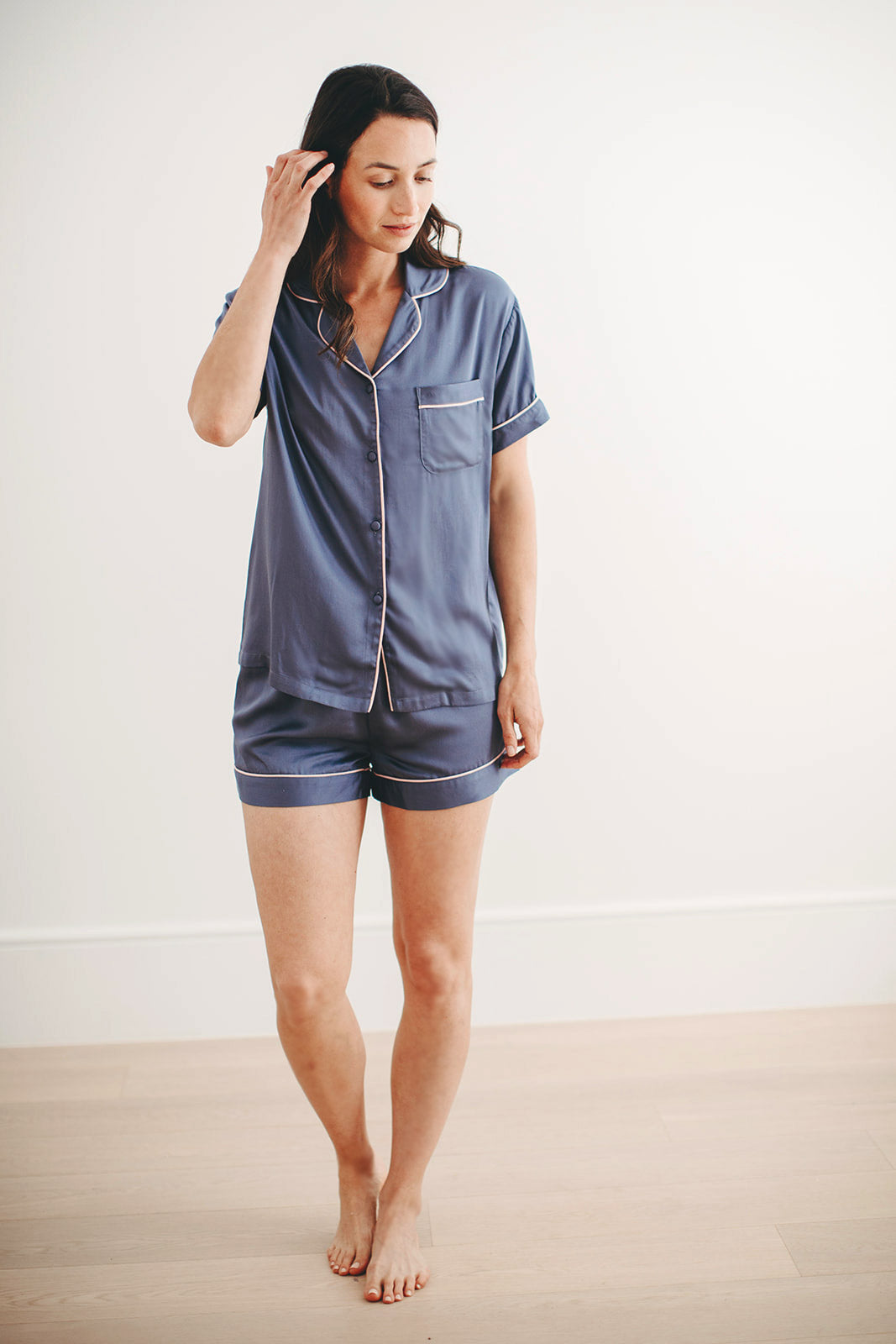 Silky Bamboo Shortie Pyjama Set