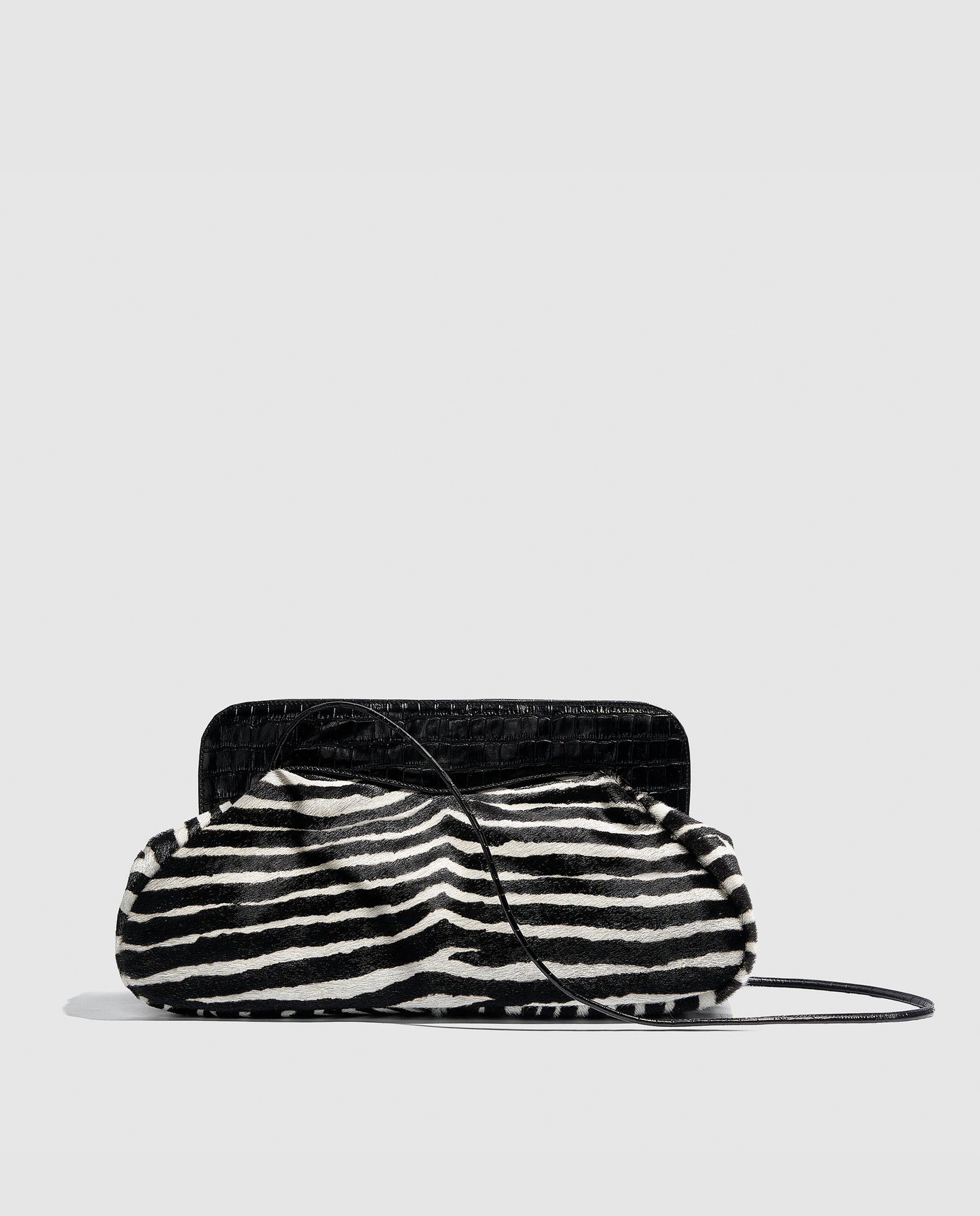 Constanza Maxi Clutch | Zebra Black