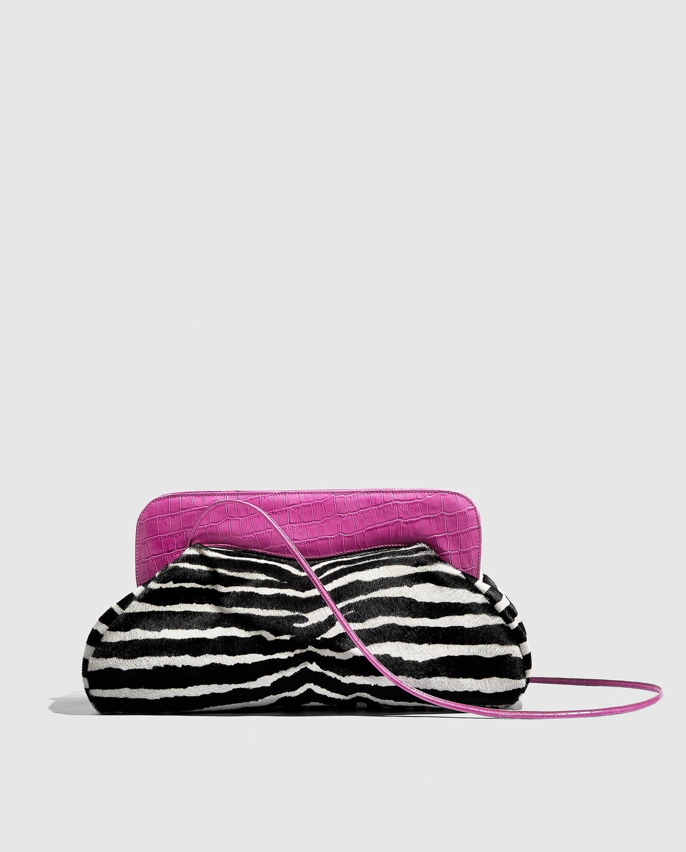 Constanza Maxi Clutch | Zebra Fucsia