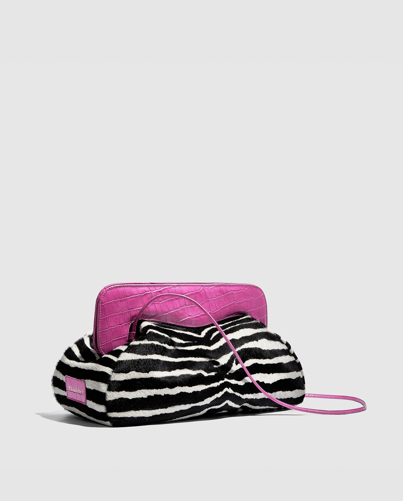 Constanza Maxi Clutch | Zebra Fucsia