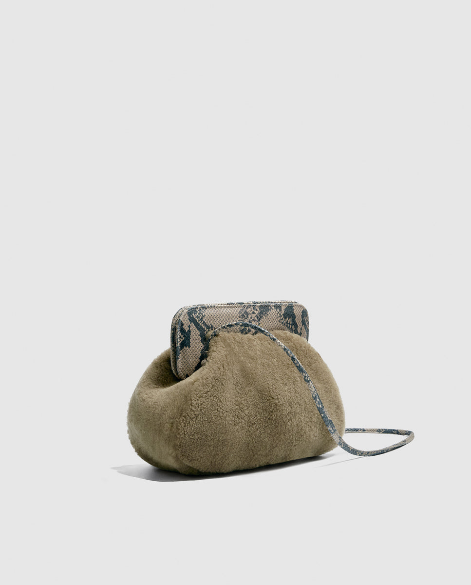 Constanza Clutch | Sheepskin Beige