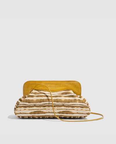 Constanza Maxi Clutch | Tie Dye Mustard