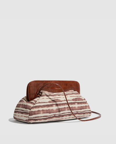 Constanza Maxi Clutch | Tie Dye Brown