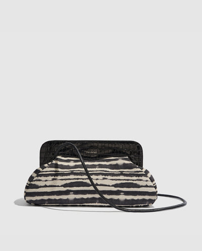 Constanza Maxi Clutch | Tie Dye Black