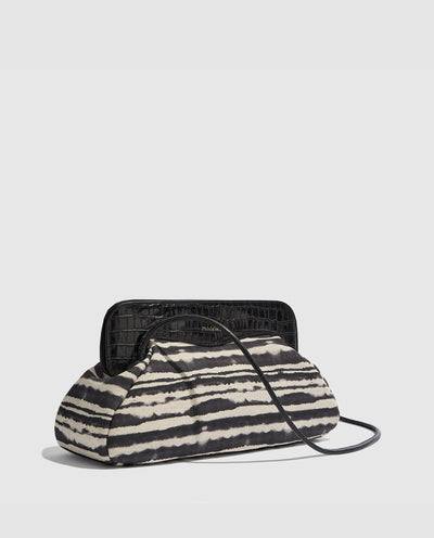 Constanza Maxi Clutch | Tie Dye Black