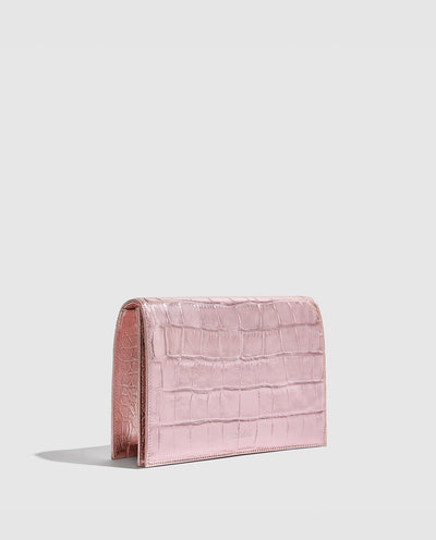 Ines Clutch | Metallic Pink