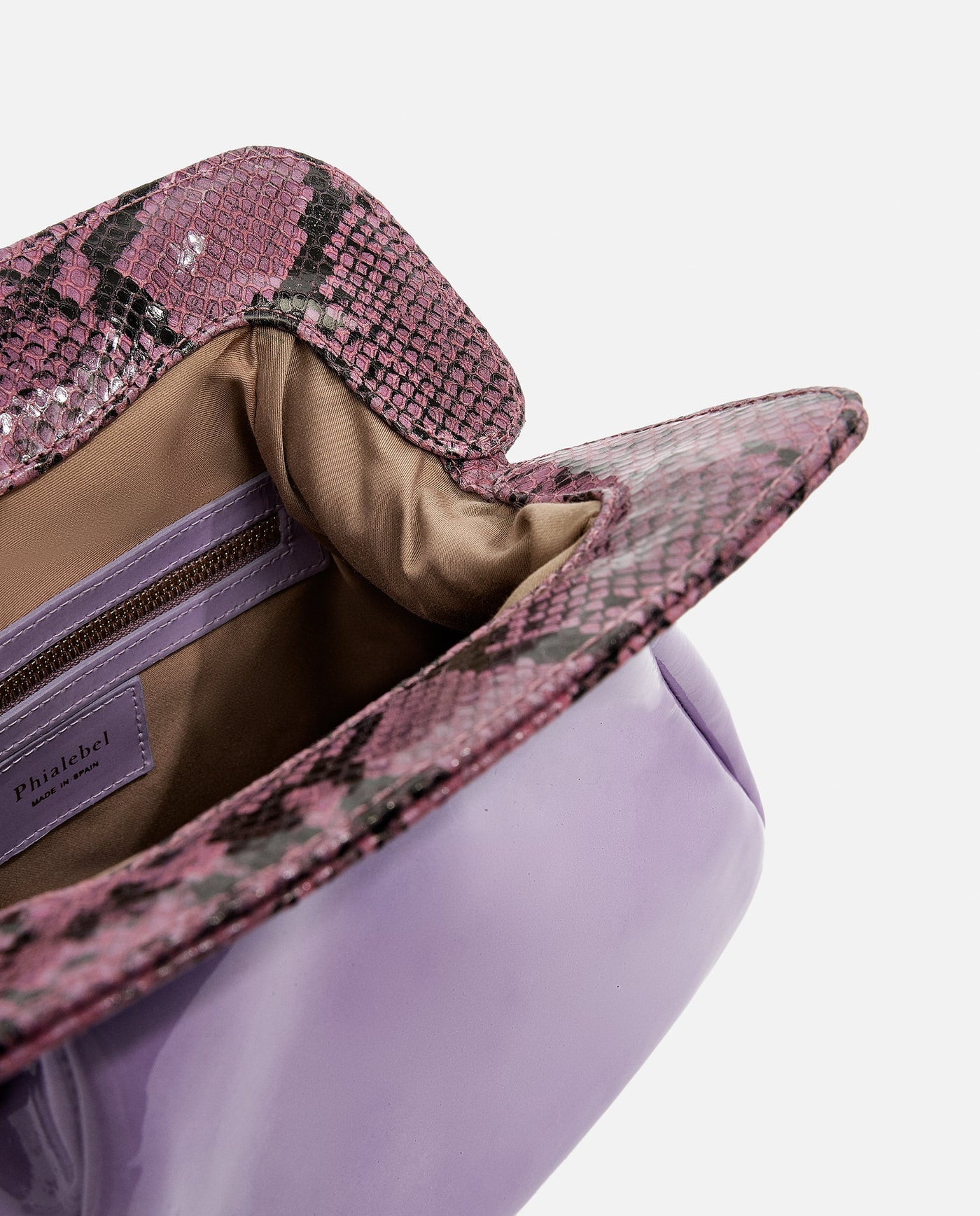 Constanza Clutch | Mauve Patent Leather