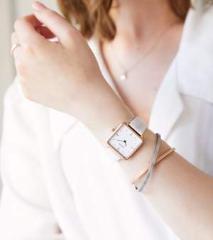 Kindred Watch | Rose Gold & Light Grey