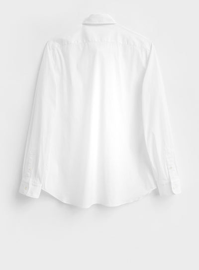 Recycled Italian | White Oxford Modern Button-down Popover Shirt