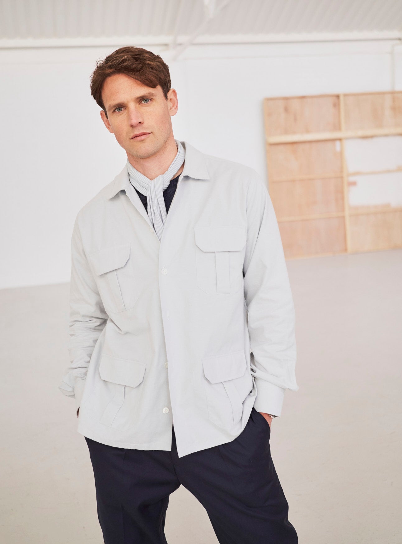 Recycled Italian | Sky Oxford Over-Shirt