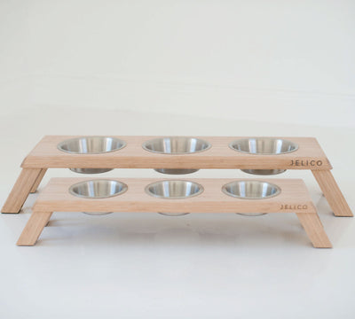 Romeo 3 Bowl Bamboo Pet Feeder