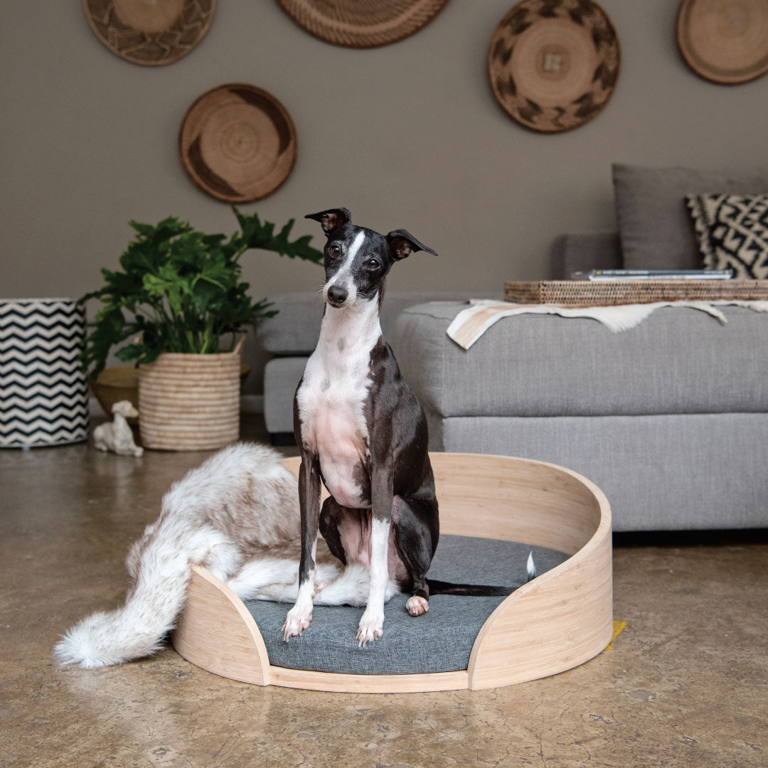 Zoey Half Circle Bamboo Pet Bed