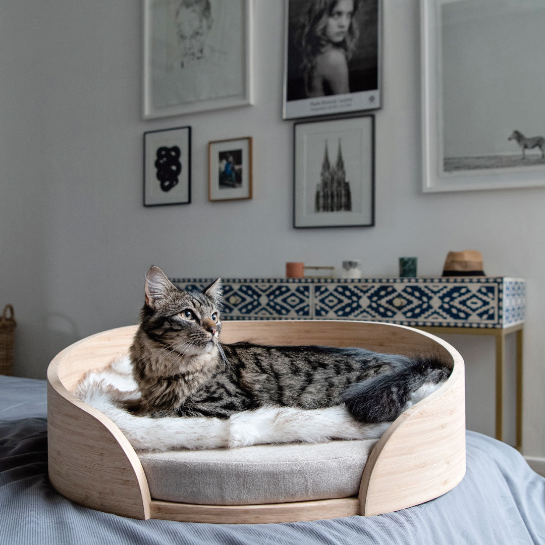 Zoey Half Circle Bamboo Pet Bed