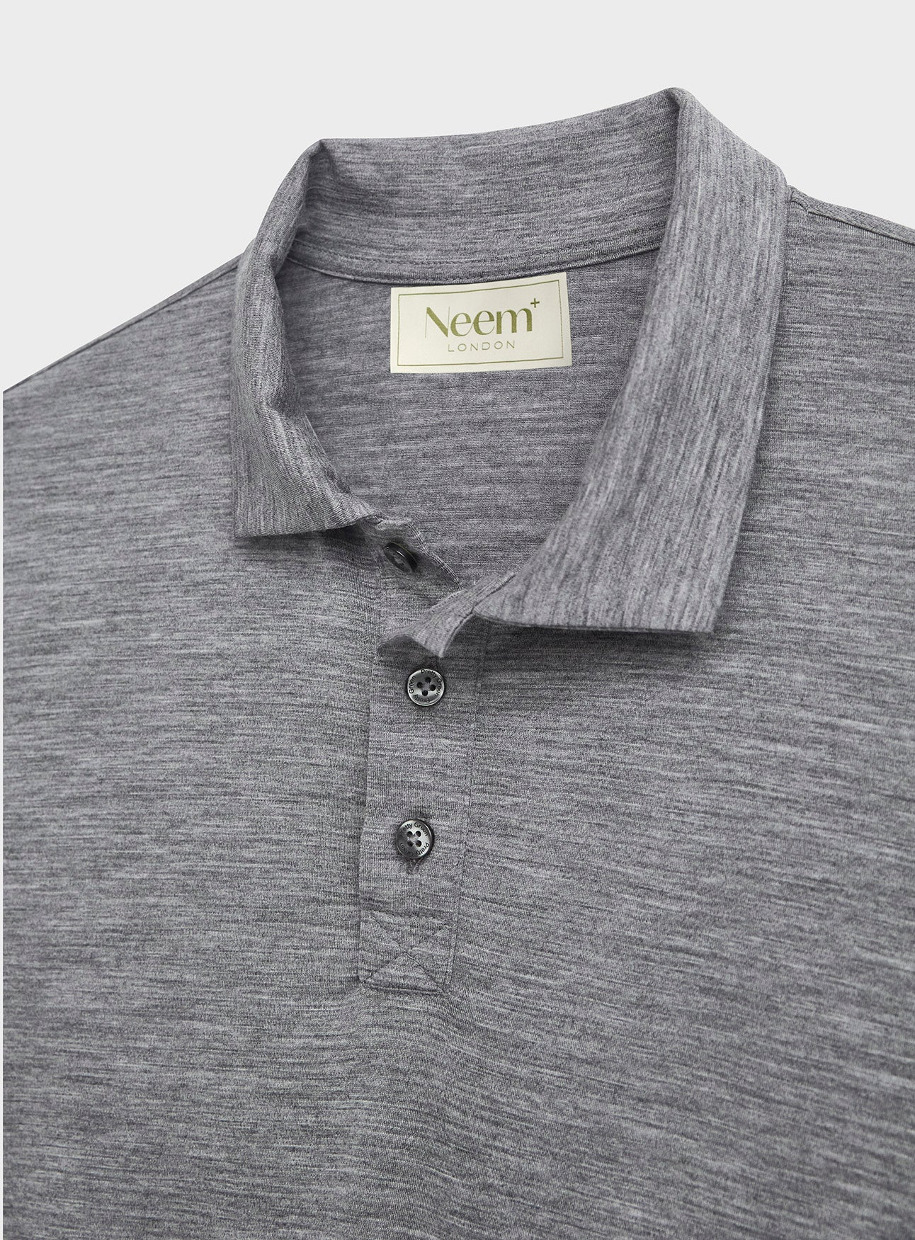 ZQ Merino | Light Grey Long Sleeve Polo