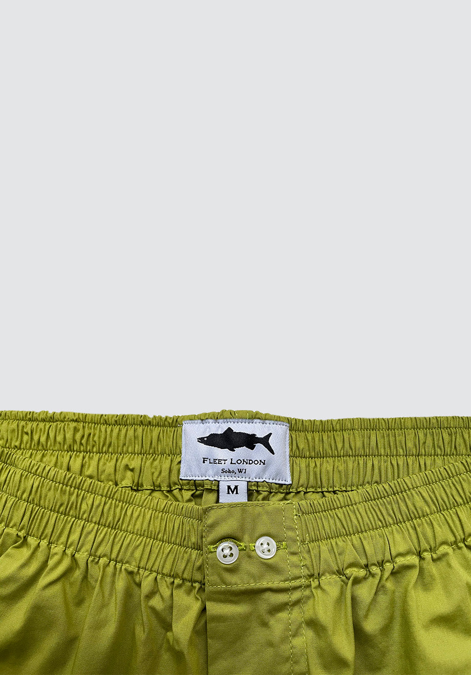 Olive Green Cotton Boxer Shorts