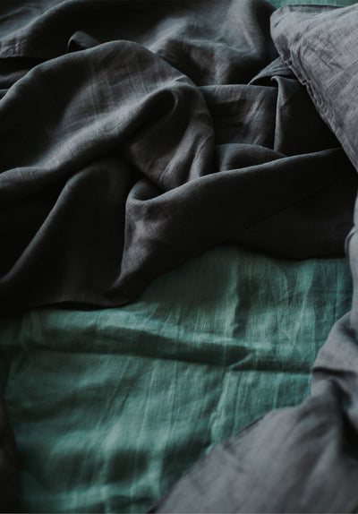 100% Linen Duvet | Charcoal